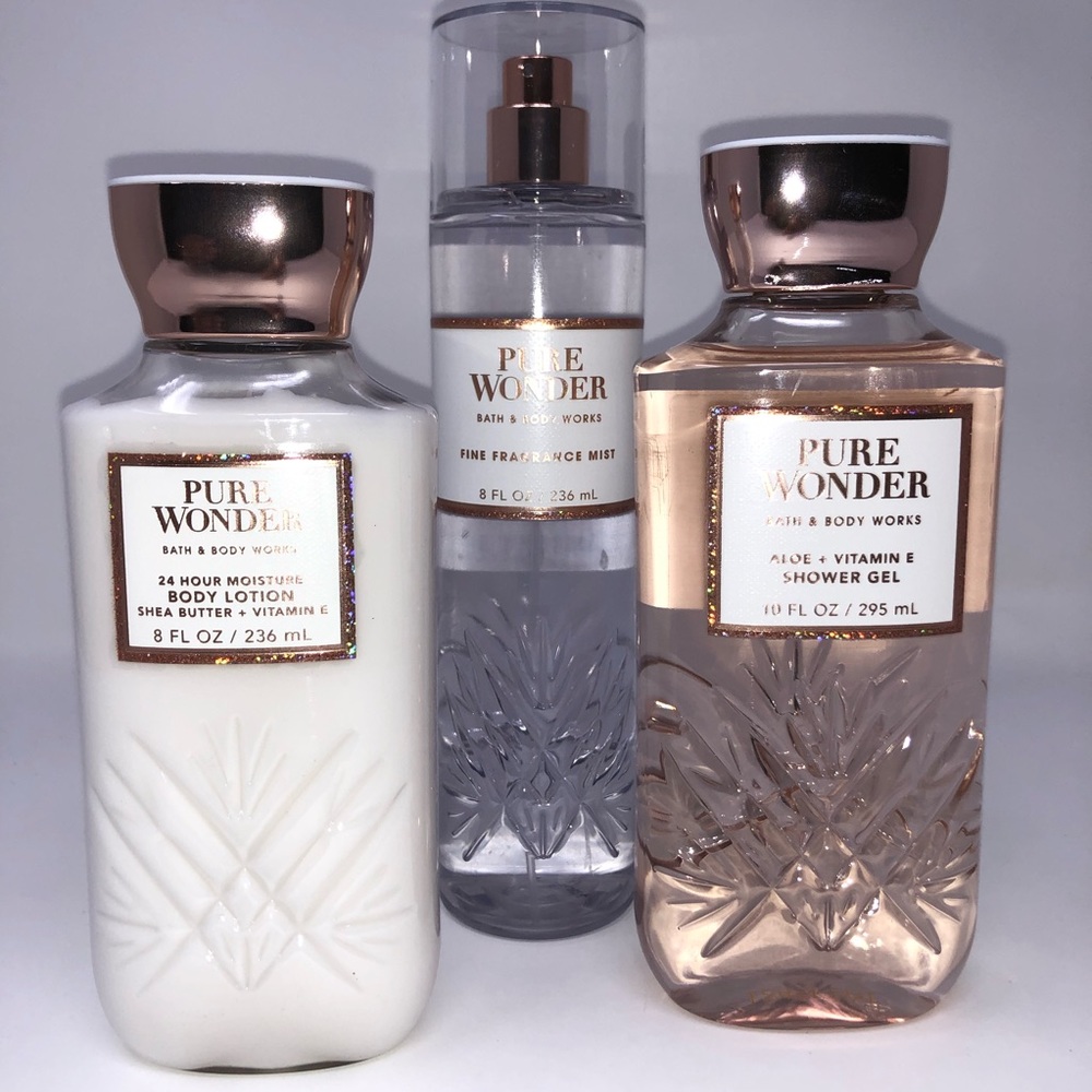 Bath & Body Works (BBW) Pure Wonder set -  Shower Gel & Lotion & Fragrance Mist